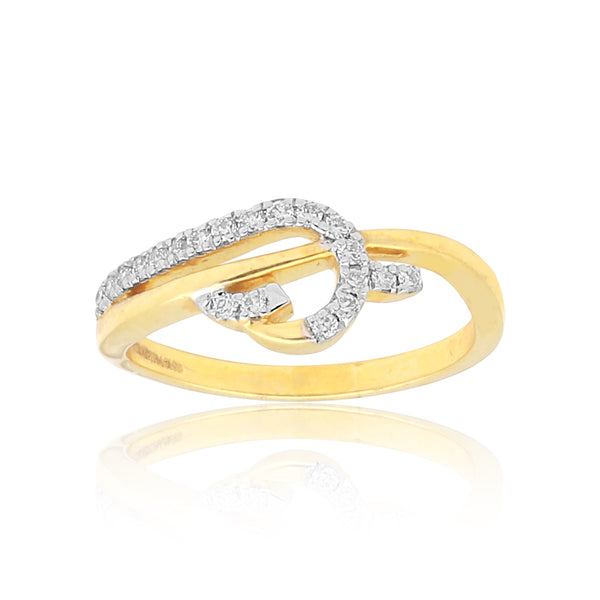 0.18 Ct. IGI Certified 18k Yellow Gold Diamond Cluster Ring For Women Gift - view 2