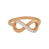 0.12 Ct. IGI Certified 18k Rose Gold Diamond Infinity Love Band Promise Ring in 18kt