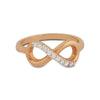 0.12 Ct. IGI Certified 18k Rose Gold Diamond Infinity Love Band Promise Ring - view 3