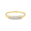 0.20 Ct. IGI Certified 18k Yellow Gold Two Row HI VS Diamond Pave Band Ring