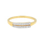 0.20 Ct. IGI Certified 18k Yellow Gold Two Row HI VS Diamond Pave Band Ring