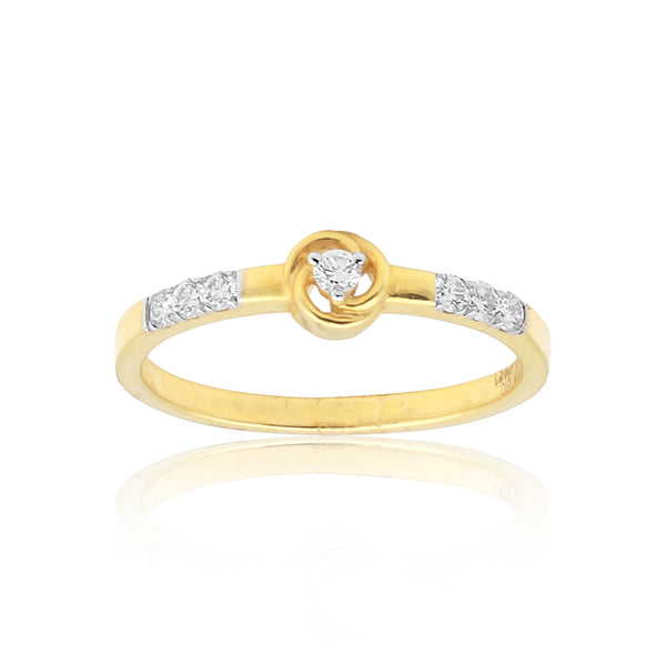 0.17 Ct. IGI Certified 18k Yellow Gold Diamond Elegant Design Ladies Ring - view 3