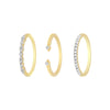 0.35 Ct. IGI Certified Natural Diamond 18k Yellow Gold Stackable Ring Set of 3