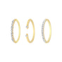 0.35 Ct. IGI Certified Natural Diamond 18k Yellow Gold Stackable Ring Set of 3