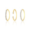 0.35 Ct. IGI Certified Natural Diamond 18k Yellow Gold Stackable Ring Set of 3 - view 6