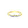 0.08 Ct. IGI Certified Natural Diamond 18k Solid Yellow Gold Bar Band Ring in 18kt