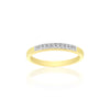 0.08 Ct. IGI Certified Natural Diamond 18k Solid Yellow Gold Bar Band Ring - view 4