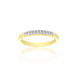 0.08 Ct. IGI Certified Natural Diamond 18k Solid Yellow Gold Bar Band Ring - view 4