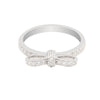 0.36 Ct. IGI Certified Natural Diamond 18k White Gold Solitaire Bypass Ring