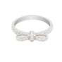 0.36 Ct. IGI Certified Natural Diamond 18k White Gold Solitaire Bypass Ring