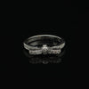 0.36 Ct. IGI Certified Natural Diamond 18k White Gold Solitaire Bypass Ring - view 4