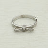 0.36 Ct. IGI Certified Natural Diamond 18k White Gold Solitaire Bypass Ring - view 7