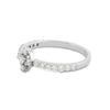 0.47 Ct. IGI Certified Natural Diamond 18k White Gold Cluster Engagement Ring - view 4