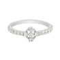 0.47 Ct. IGI Certified Natural Diamond 18k White Gold Cluster Engagement Ring