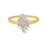 0.27 Ct. IGI Certified Natural Diamond 18k Yellow Gold Floral Cluster Ring in 18kt