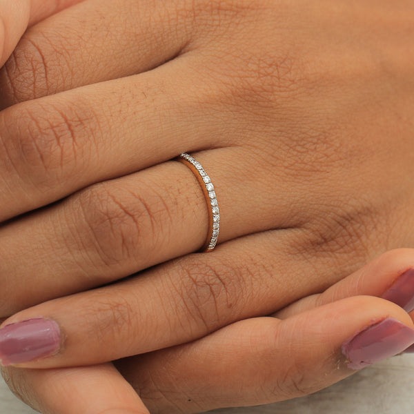 0.35 Ct. IGI Certified Natural Diamond 18k Yellow Gold Stackable Ring Set of 3 - view 10