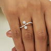 0.16 Ct. IGI Certified Natural Diamond 18k Yellow Gold Floral Bypass Ring - view 5