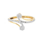 0.36 Ct. IGI Certified Round Cut Natural Diamond 18k Yellow Gold Statement Ring