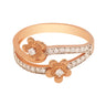 Natural Diamond Floral Ring in 18k Rose Gold — 0.25 Ct, IGI Certified in 18kt