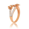 0.25 Ct. IGI Certified Natural Diamond 18k Rose Gold Floral Ring For Women Gift - view 6