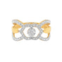 0.74 Ct. IGI Natural Diamond Designer Ring in 18K Yellow Gold for Anniversary