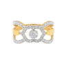 0.74 Ct. IGI Natural Diamond Designer Ring in 18K Yellow Gold for Anniversary in 18kt