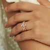 0.25 Ct. IGI Certified Natural Diamond 18k Rose Gold Cluster Ring For Women - view 5