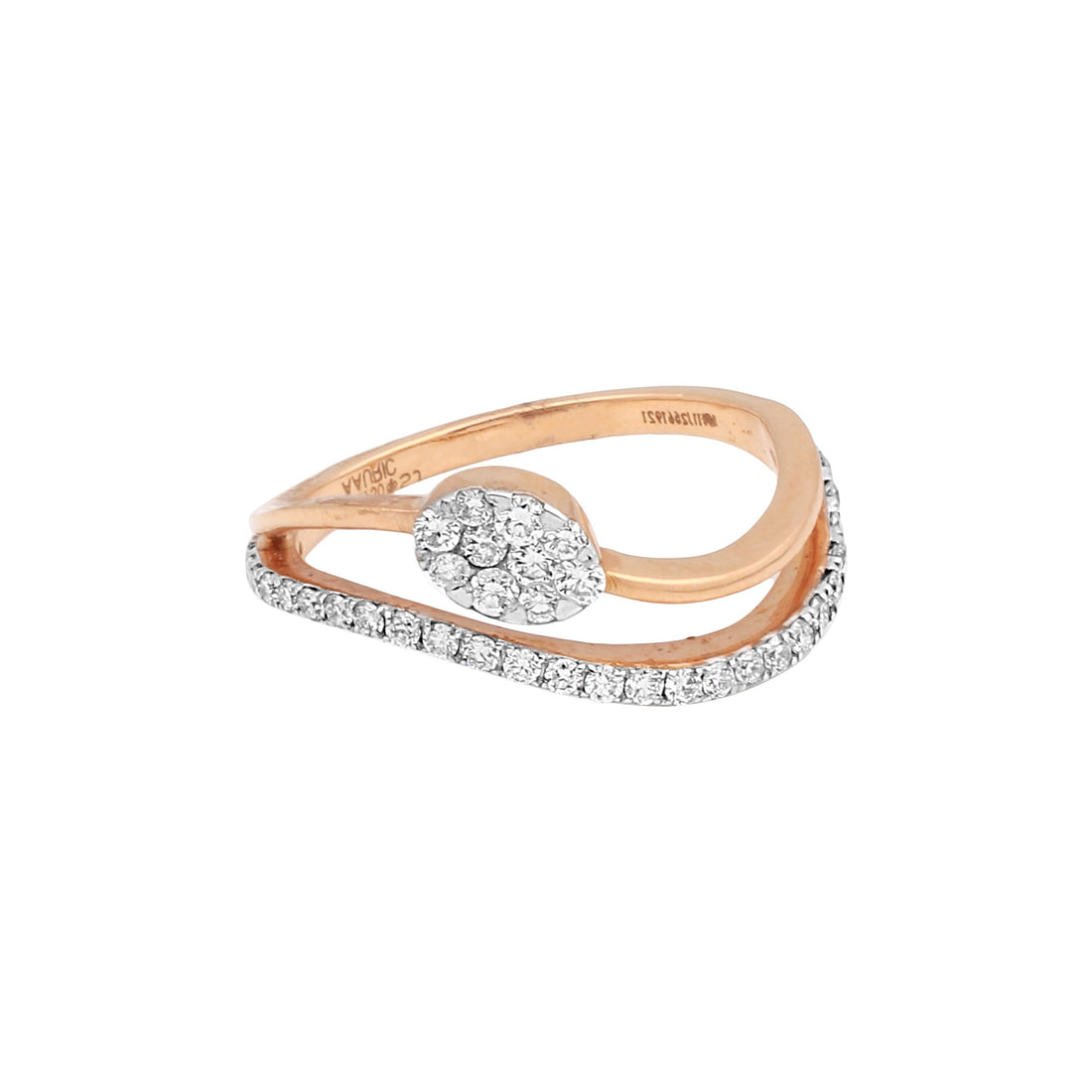 0.45 Ct. IGI Certified 18k Rose Gold Diamond Swirl Ring - Gold & Diamonds