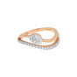 0.45 Ct. IGI Certified 18k Rose Gold Diamond Swirl Ring - Gold & Diamonds