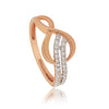 0.25 Ct. IGI Certified Natural Diamond 18k Rose Gold Cluster Ring For Women - view 2