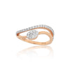 0.45 Ct. IGI Certified 18k Rose Gold Diamond Swirl Ring - Gold & Diamonds - view 3