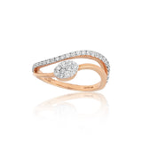 0.45 Ct. IGI Certified 18k Rose Gold Diamond Swirl Ring - Gold & Diamonds - view 3