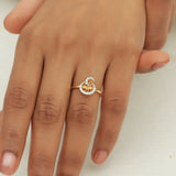 0.14 Ct. IGI Certified Natural Diamond 18k Yellow Gold Geometric Bypass Ring - view 5