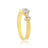 0.10 Ct. IGI Certified Delicate Diamond Flower Ring 18K Yellow Gold Fine Jewellery - view 6