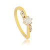 0.40 Ct. IGI Certified 18K Yellow Gold GH VS Diamond Twist Engagement Ring - view 2