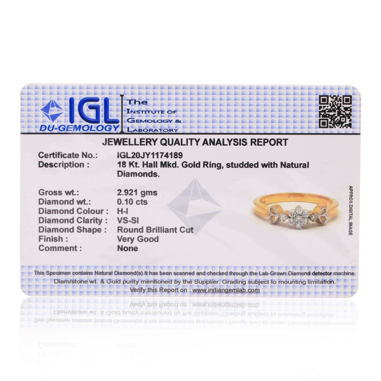 0.10 Ct. IGI Certified Delicate Diamond Flower Ring 18K Yellow Gold Fine Jewellery - view 8