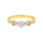 0.10 Ct. IGI Certified Delicate Diamond Flower Ring 18K Yellow Gold Fine Jewellery