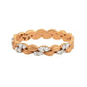 0.22 Ct. IGI Certified 18K Rose Gold GH VS Diamond Braided Ring Wedding Band in 18kt