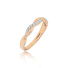 0.09 Ct. IGI Certified 18k Yellow Gold Diamond Twist Ring Wedding Eternity Band - view 6