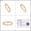 0.09 Ct. IGI Certified 18k Yellow Gold Diamond Twist Ring Wedding Eternity Band - view 9