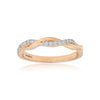0.09 Ct. IGI Certified 18k Yellow Gold Diamond Twist Ring Wedding Eternity Band - view 3