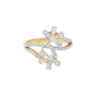 0.64 Ct. IGI Natural Diamond Floral Design Ring in 18K Yellow Gold for Women