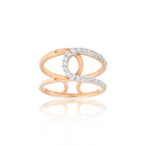 0.33 Ct. IGI Natural Diamond Rose Gold Open Band Ring in 18K for Women Gift - view 4