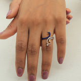0.29 Ct. IGI Natural Diamond Peacock Ring in 18K Gold for Women Birthday Gift - view 6