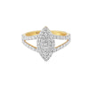 0.75 Ct. IGI Natural Diamond Marquise Cluster Ring in 18K Yellow Gold for Women