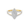 0.75 Ct. IGI Natural Diamond Marquise Cluster Ring in 18K Yellow Gold for Women in 18kt