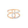 0.33 Ct. IGI Natural Diamond Rose Gold Open Band Ring in 18K for Women Gift in 18kt