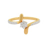 0.35 Ct. IGI Certified Natural Diamond 18k Yellow Gold Flower Ring For Wedding in 18kt