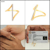 0.22 Ct. IGI Certified Natural Diamond 18k Yellow Gold Bar Ring For Women Gift - view 12