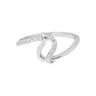 0.16 Ct. IGI Certified Natural Diamond 18k White Gold Loop Ring For Women in 18kt